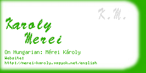 karoly merei business card